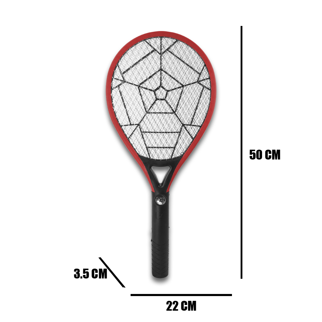 Raqueta Electrica Recargable Mata Insectos Con Linterna