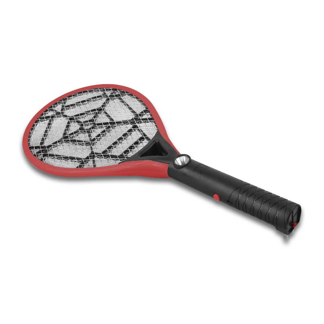 Raqueta Electrica Recargable Mata Insectos Con Linterna