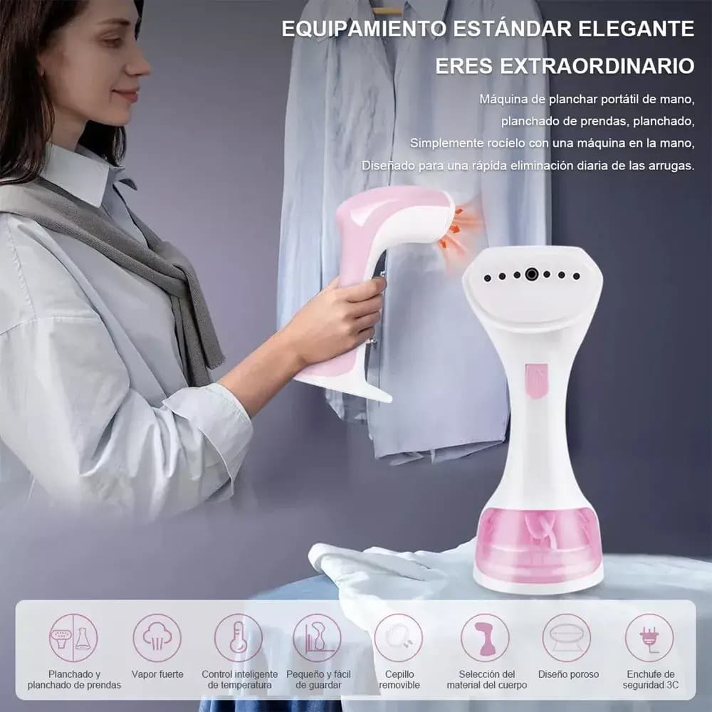 Plancha De Vapor Portatil Para Ropa Con Sistema Vaporizador