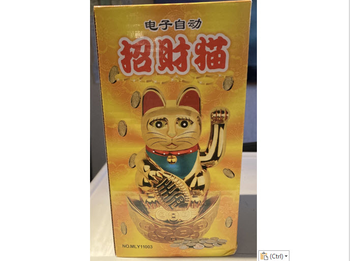 Maneki Neko Gato Chino Atrae La Suerte Y Fortuna, Feng Shui 10cm.