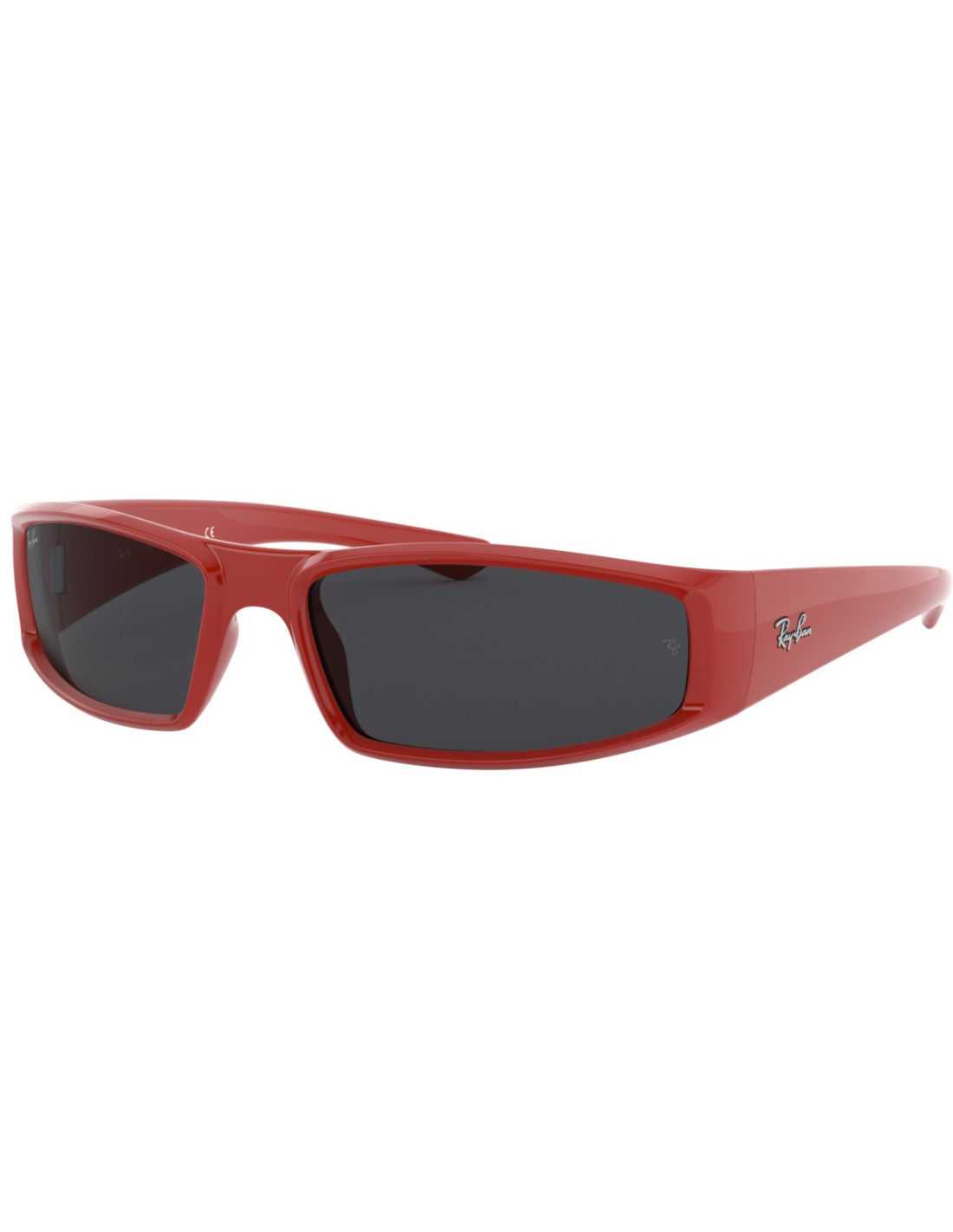Lentes de sol Ray Ban Rb4335 6487/87 Rectangular Acetato Rojo Negro