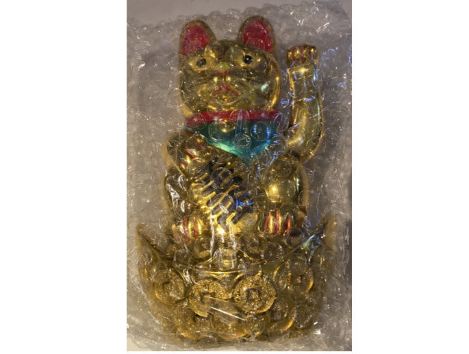 Maneki Neko Gato Chino Atrae La Suerte Y Fortuna, Feng Shui 10cm.