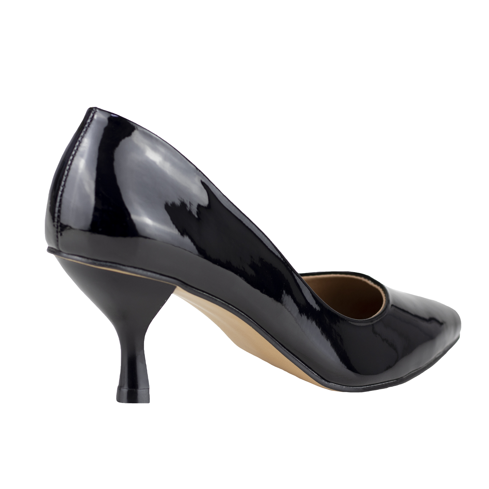 Zapatilla Negra Charol Mujer Salamandra Clasica 19702 Confor.