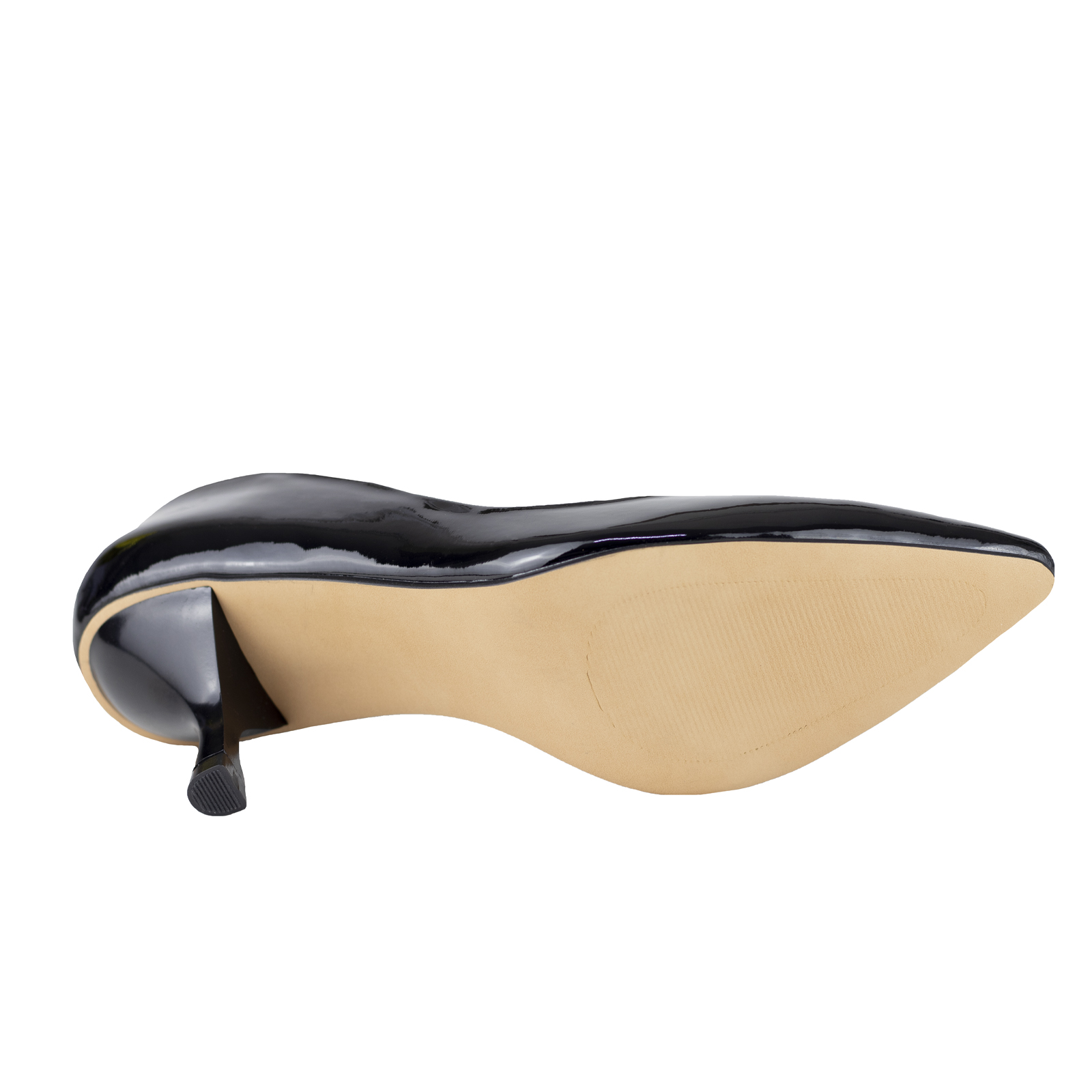 Zapatilla Negra Charol Mujer Salamandra Clasica 19702 Confor.