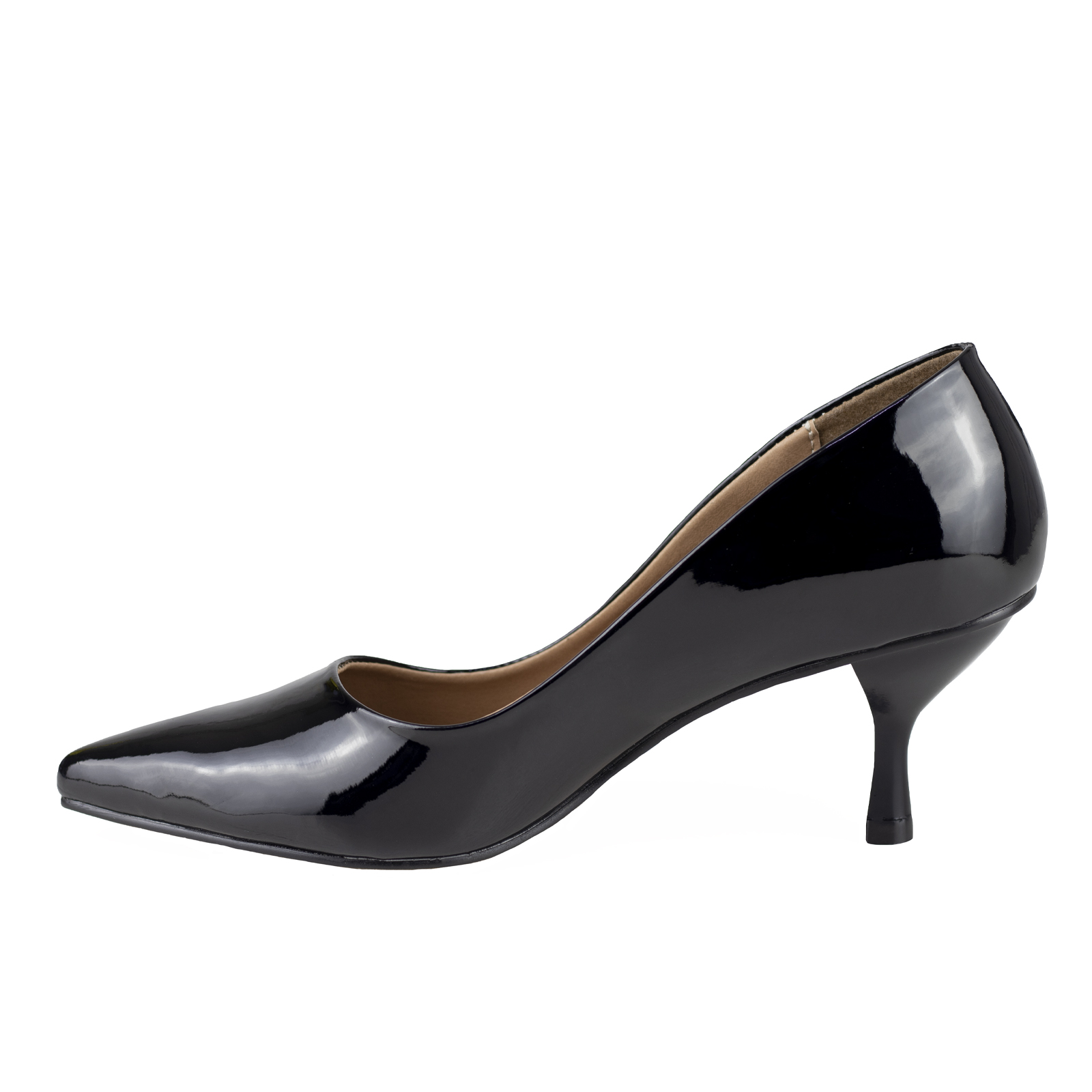 Zapatilla Negra Charol Mujer Salamandra Clasica 19702 Confor.