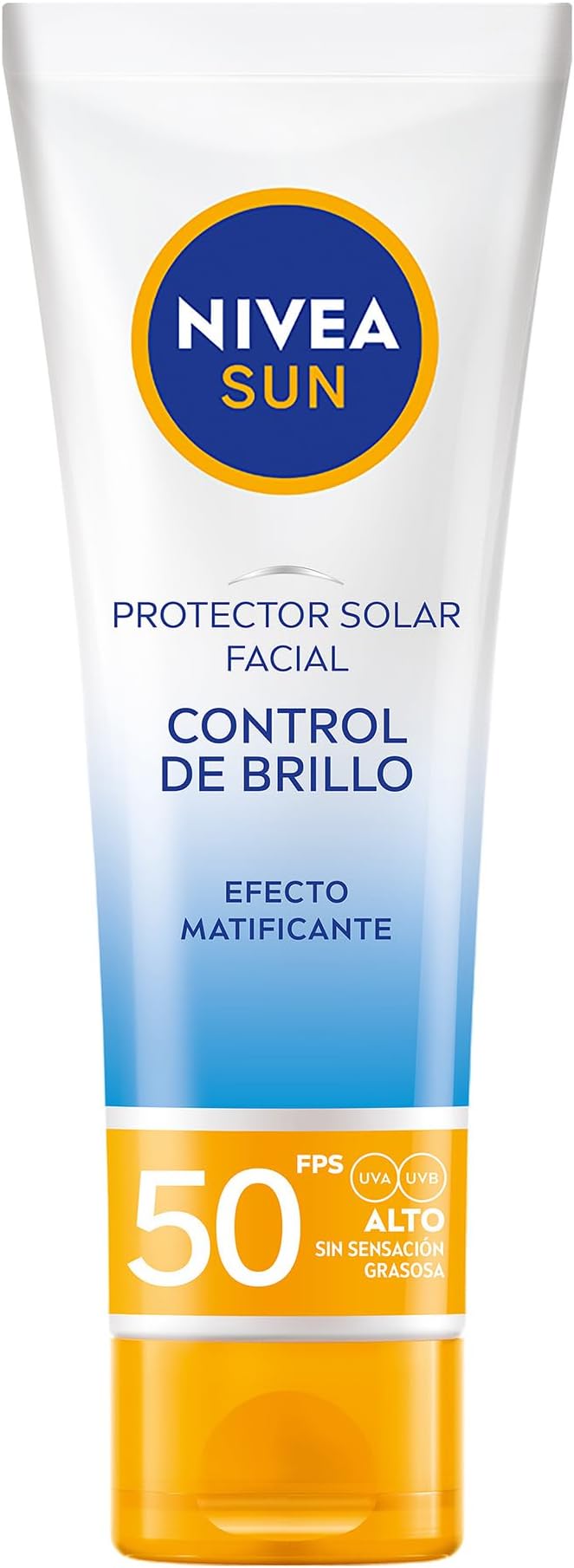 A NIVEA SUN Protector Solar Facial Control De Brillo (50 ml), con Efecto Matificante de Larga Duración, Bloqueador solar FPS 50+, no Grasoso para Todo Tipo de Piel