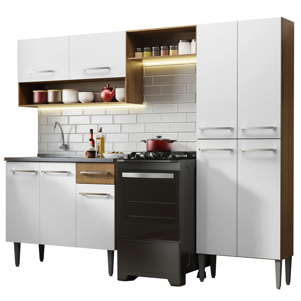 Cocina Integral 229cm Con Tarja Emilly Madesa 10.