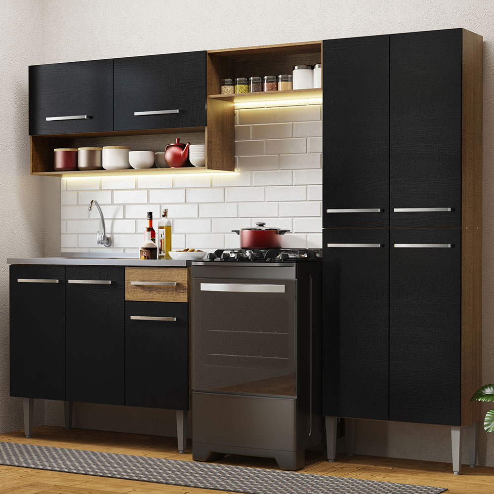 Cocina Integral 229cm Con Tarja Emilly Madesa 10.