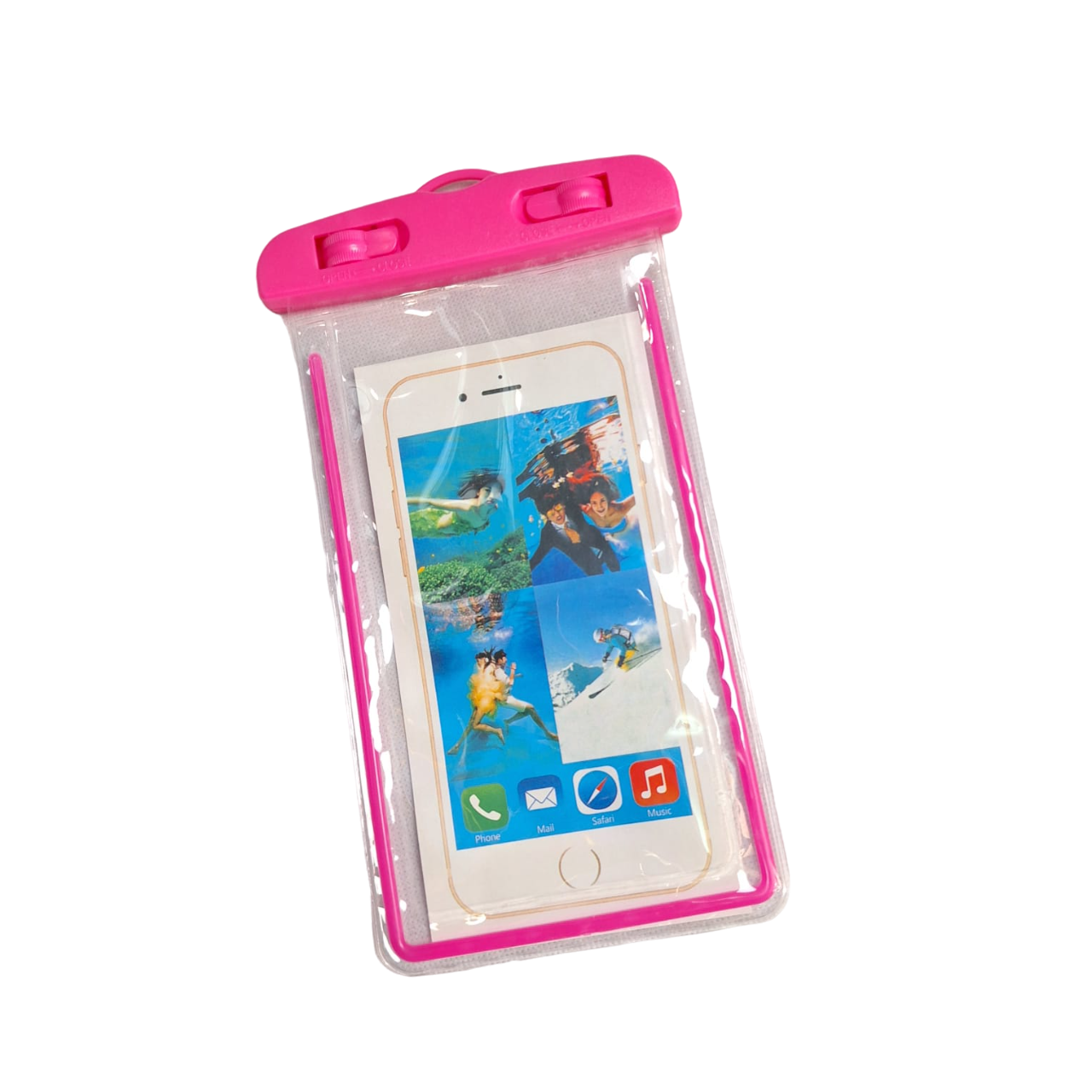 Funda Protectora Impermeable Color Rosa Contra Agua Celular Universal