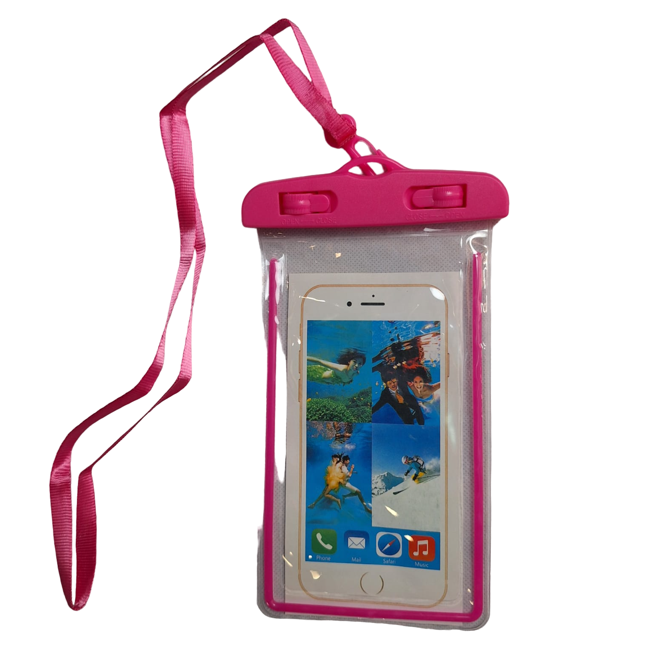 Funda Protectora Impermeable Color Rosa Contra Agua Celular Universal