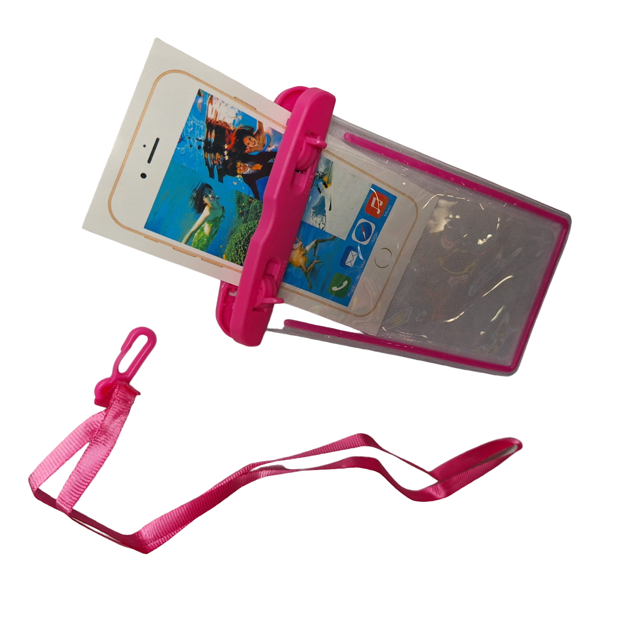 Funda Protectora Impermeable Color Rosa Contra Agua Celular Universal