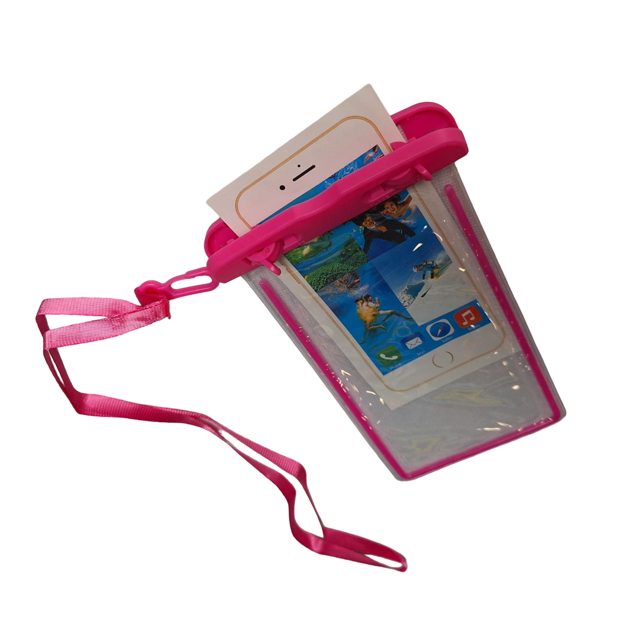 Funda Protectora Impermeable Color Rosa Contra Agua Celular Universal