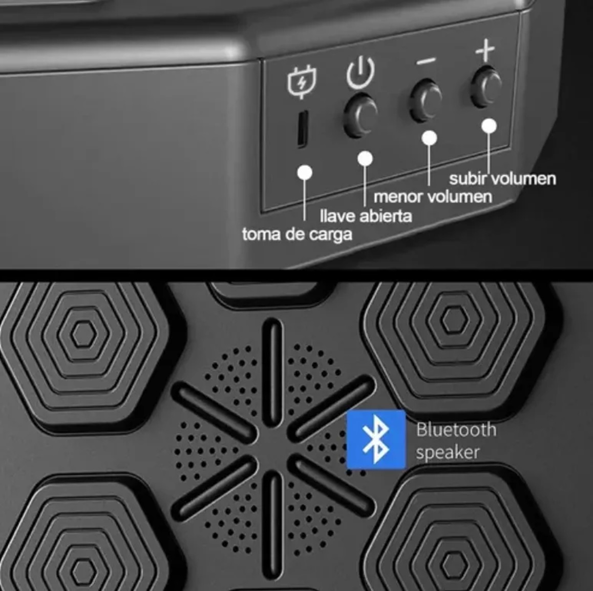 Maquina de boxeo musical portatil inlcuyen guantes .