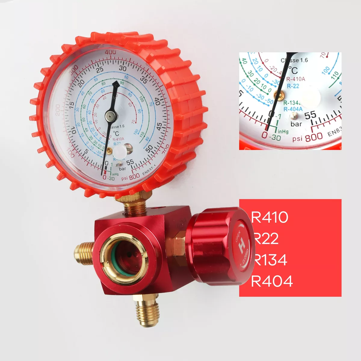 Manómetro Refrigeración Manifold R134 R404 R22 R410