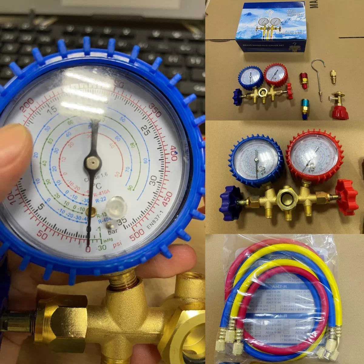 Manometros Refrigeracion Manifold R134 R22 R404 R410