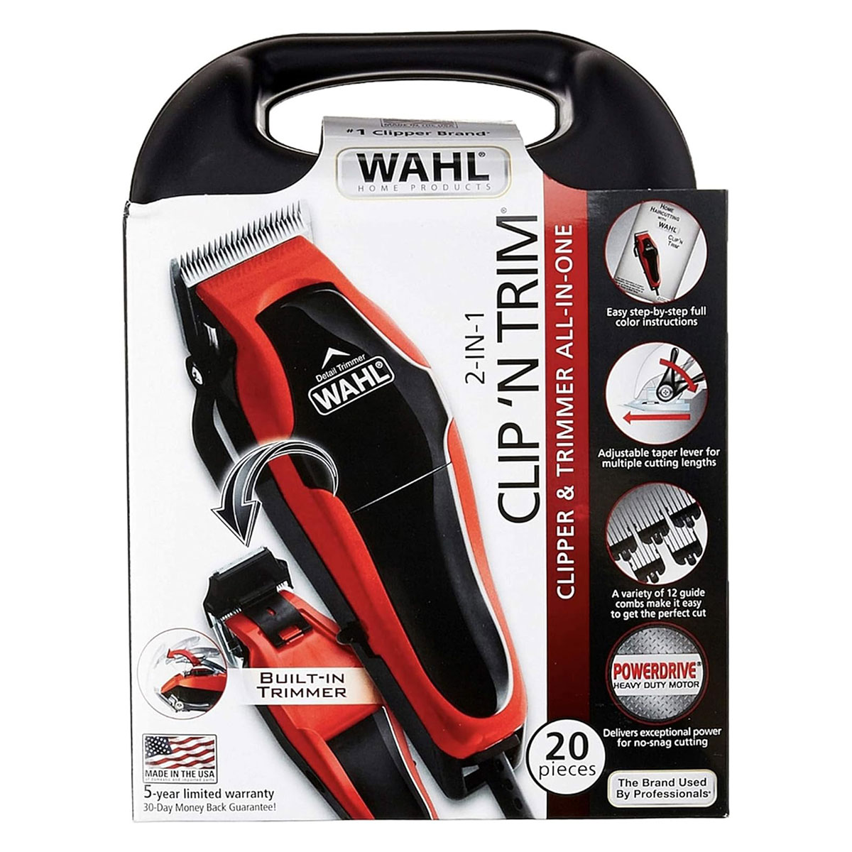 Recortadora y Cortadora 2 en 1 Clip N Trim 20pz Wahl