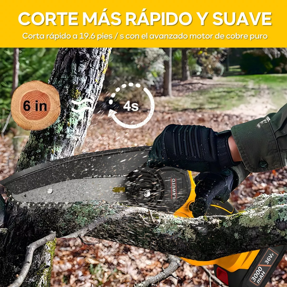 Jardineria Motosierra Portatil Inalambrica Electricas 8 In