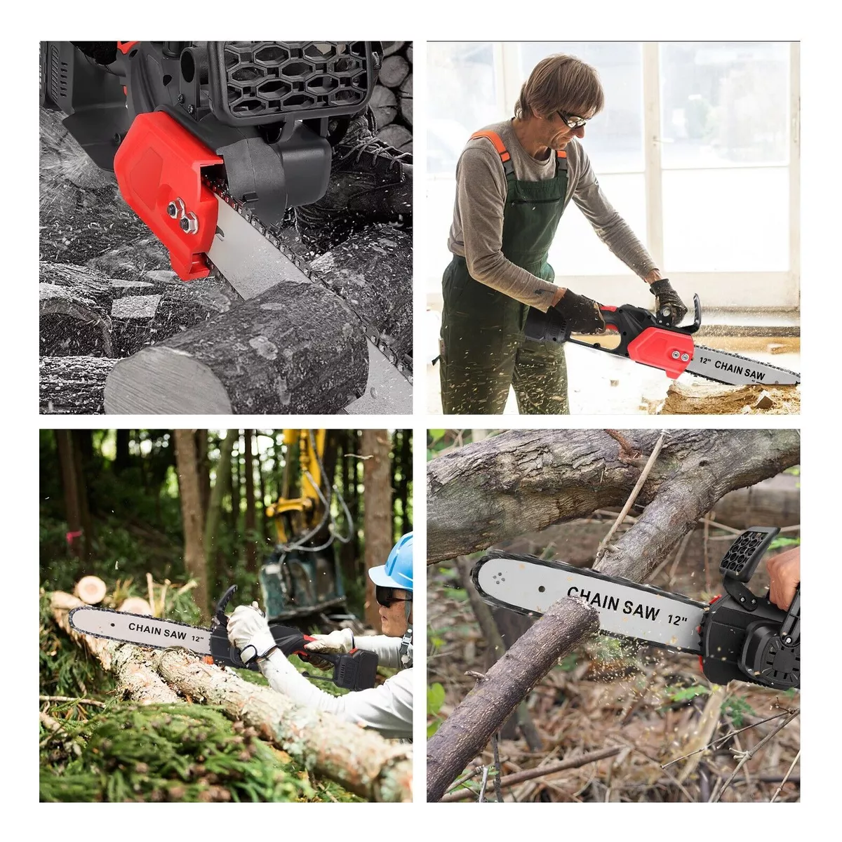 Motosierra Eléctrica Inalámbrica Portatil Sin Escobillas 24v