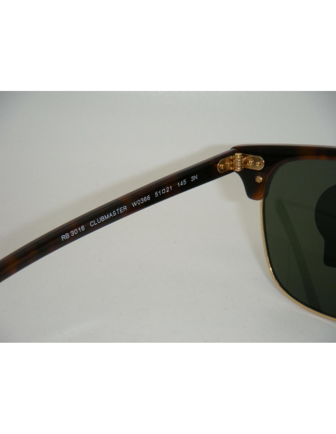 Lentes de sol Ray Ban Rb3016 W0366 Clubmaster Carey G-15 Dorado Original