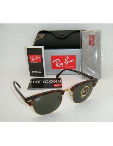 Lentes de sol Ray Ban Rb3016 W0366 Clubmaster Carey G-15 Dorado Original