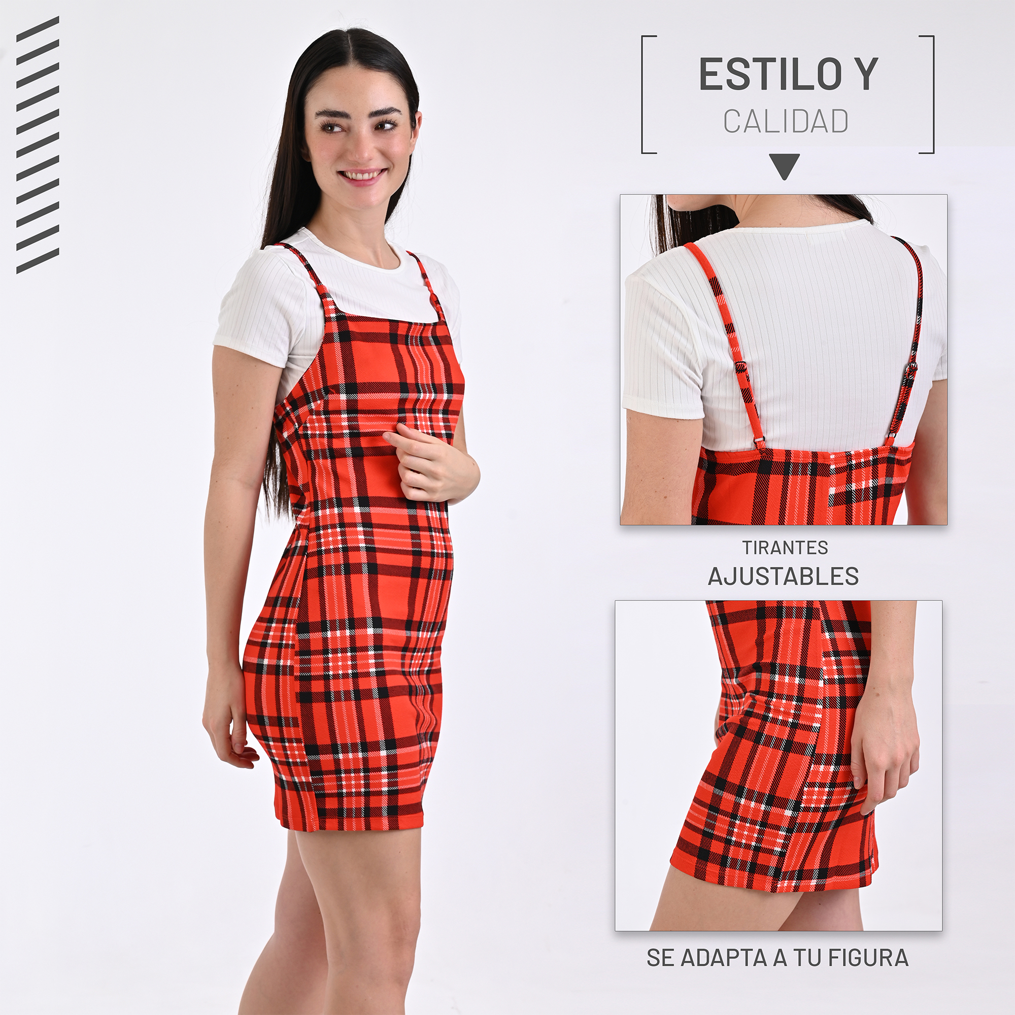 Vestido Dama con Blusa Set de 2 Piezas Cómodo Moda Casual Fresco Elegante Primaveral Mod.J402C.