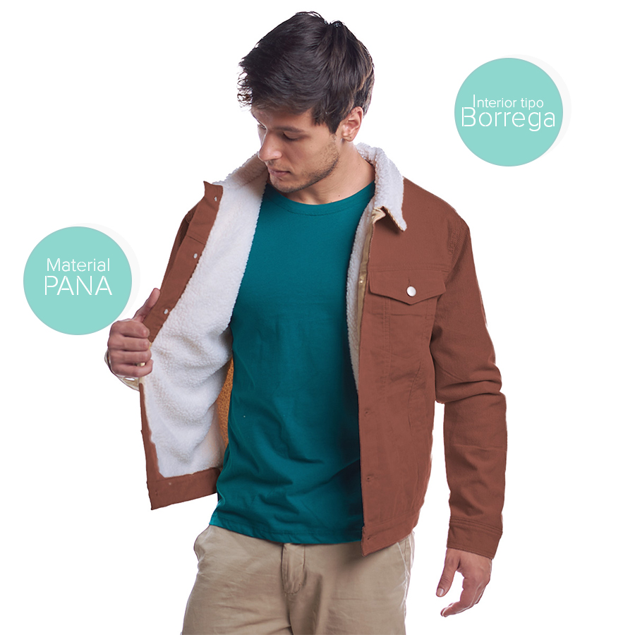Chamarra de Pana con Borrega Polo Retro.