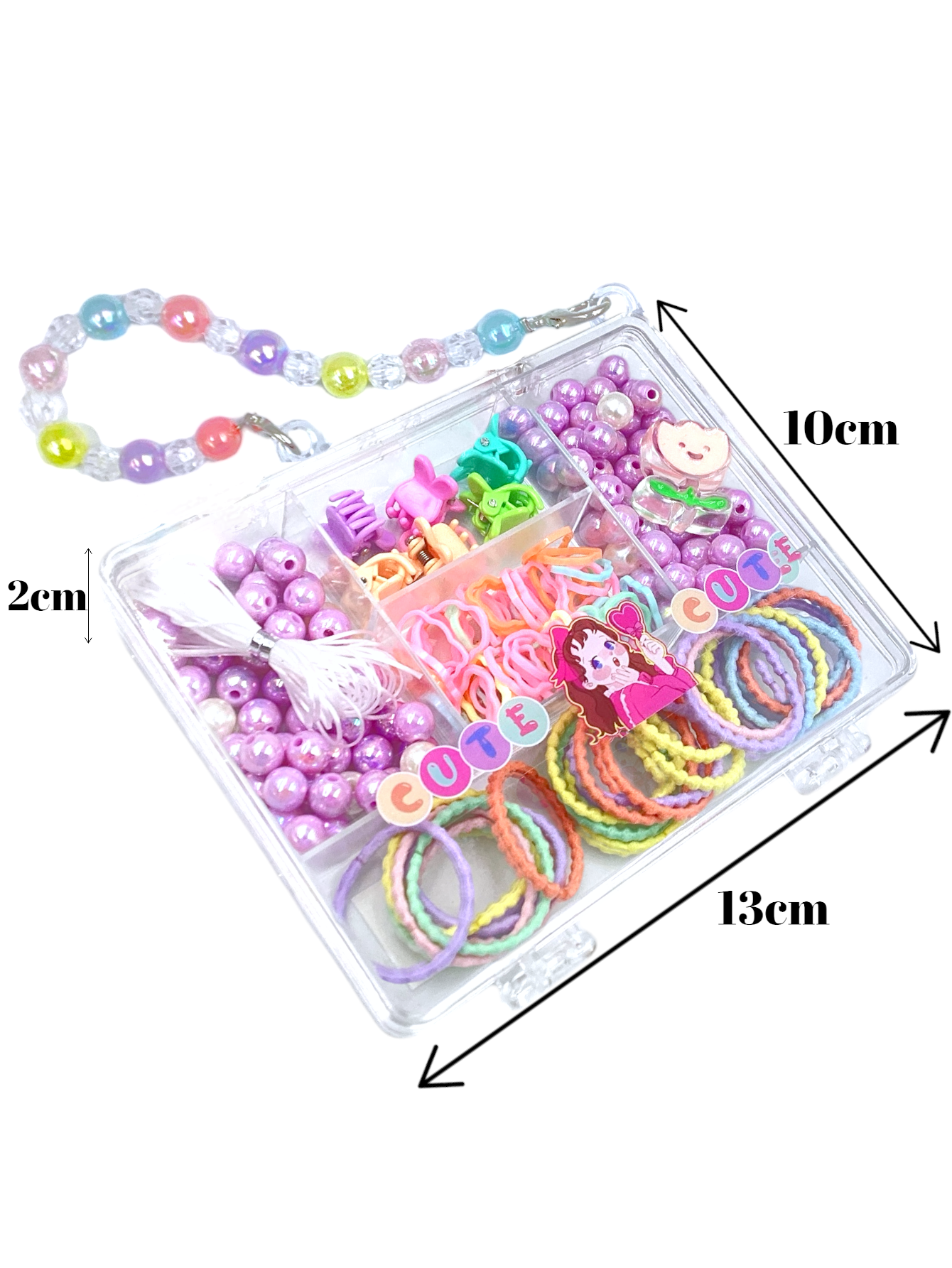 Estuche De Accesorios Para El Cabello Niña Ligas Donas Pinza