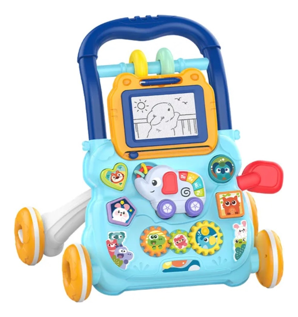 Andador Caminador Bebe Musical Panel Didactico Kiddos AZUL.