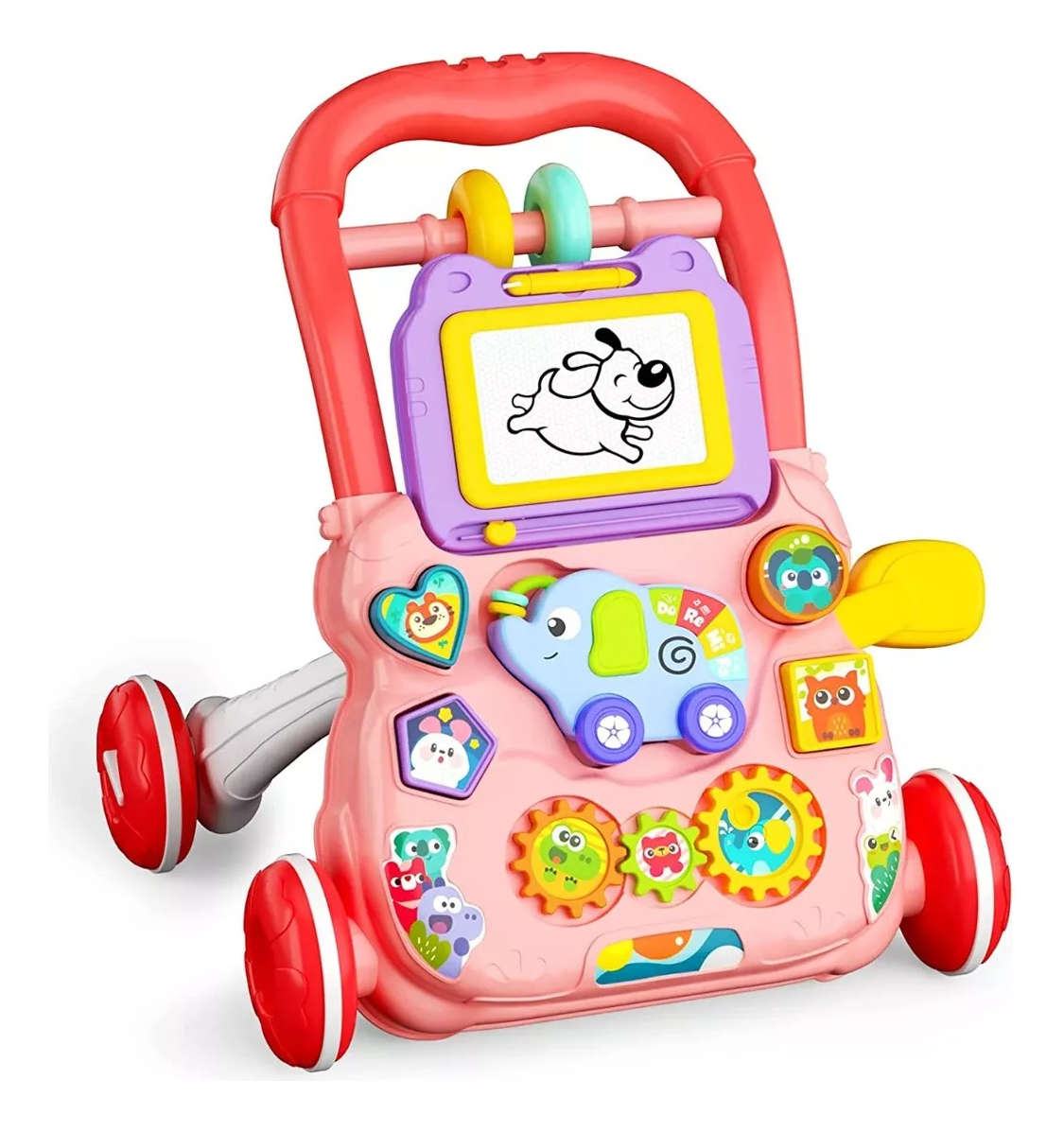 Andador Caminador Bebe Musical Panel Didactico Kiddos ROSA.