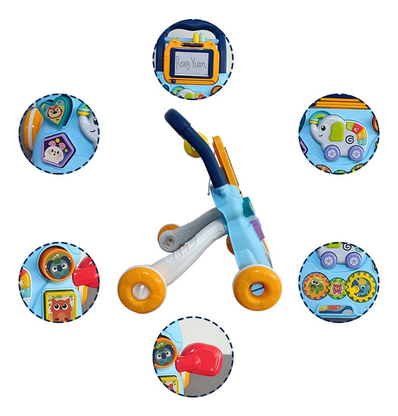 Andador Caminador Bebe Musical Panel Didactico Kiddos AZUL.