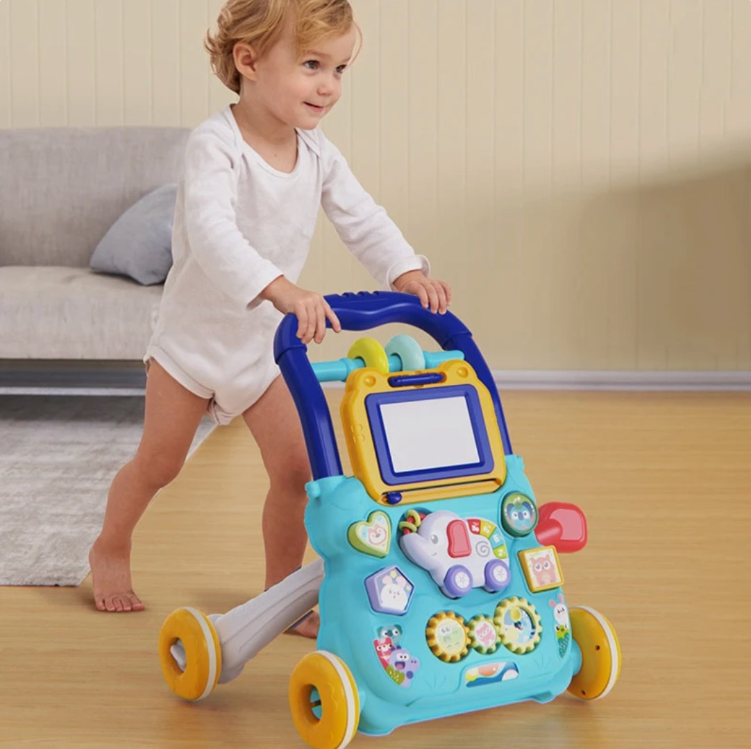 Andador Caminador Bebe Musical Panel Didactico Kiddos AZUL.
