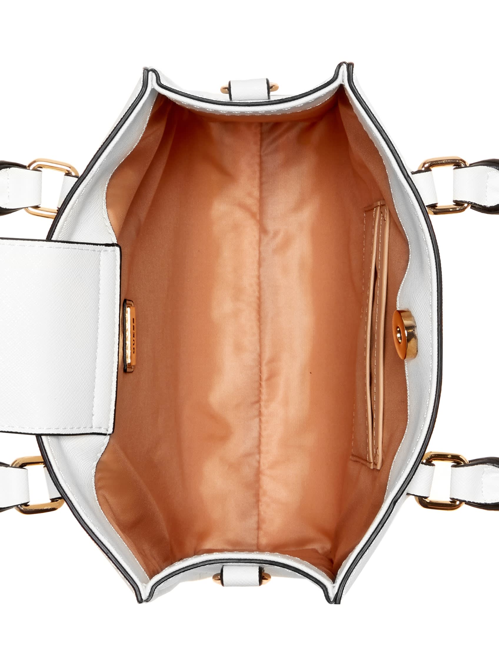 Bolso Satchel Pequeño De Piel Sintética Saffiano Guess Original