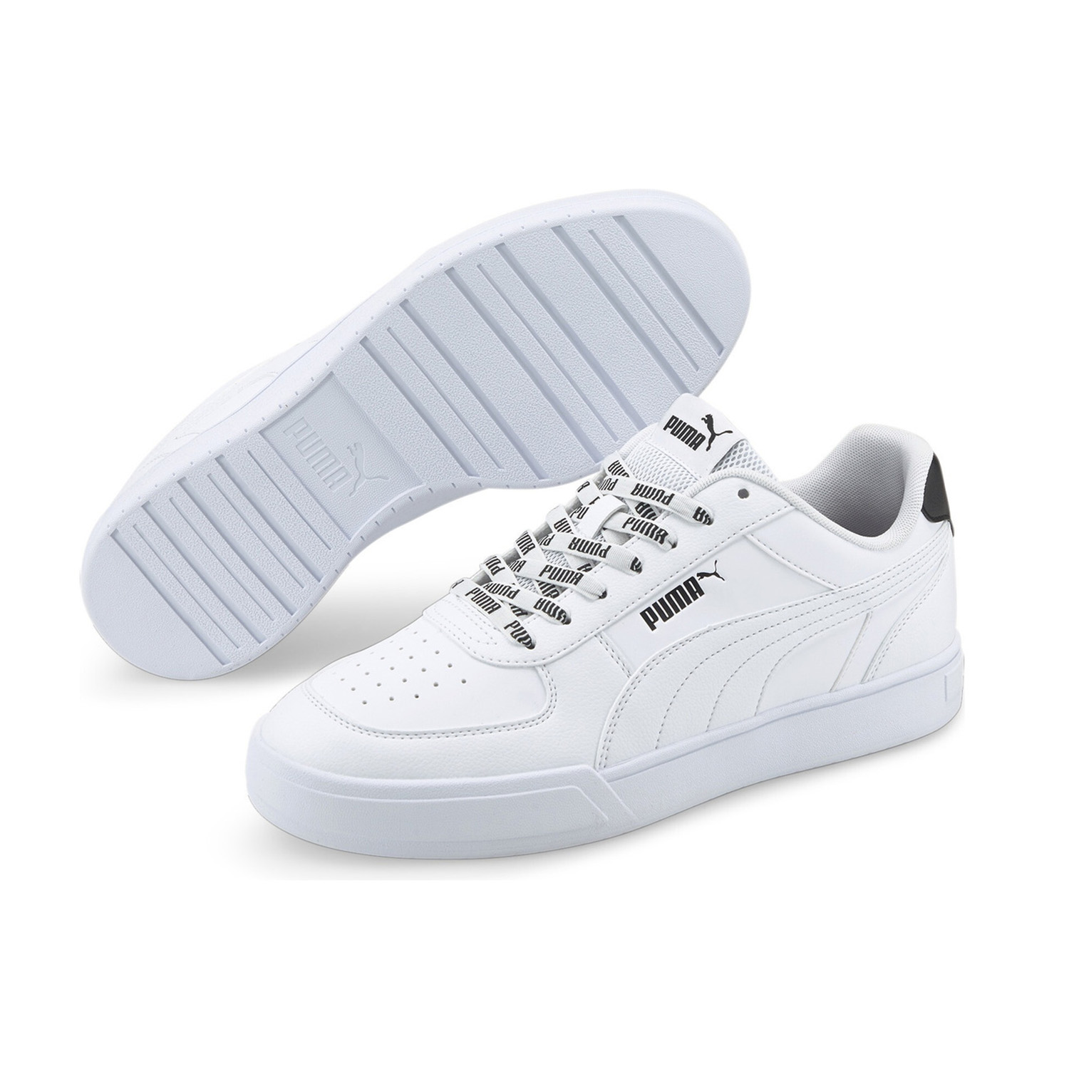 Tenis Puma Caven Logomania 383857 Color Blanco Diseño Unisex.