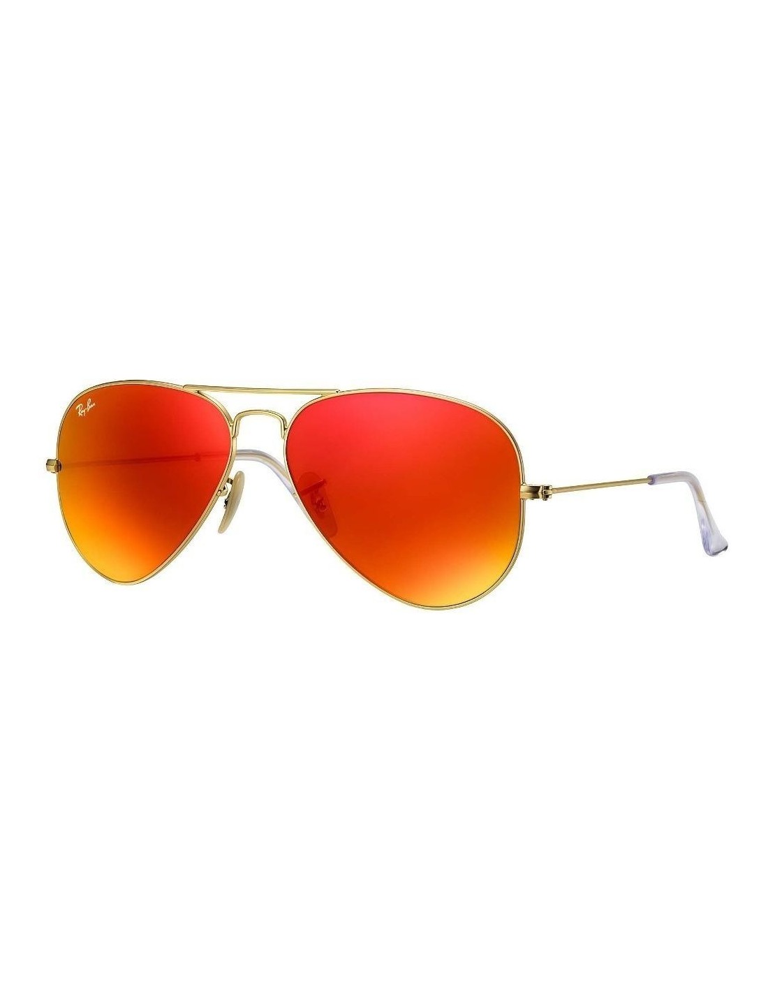 Lentes de sol Ray Ban Rb3026 112/69 Aviator Rojo Espejo Gota Grande