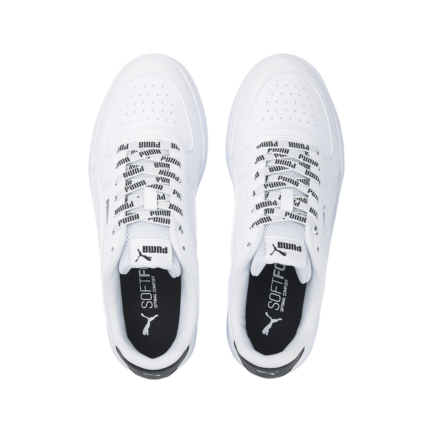 Tenis Puma Caven Logomania 383857 Color Blanco Diseño Unisex.