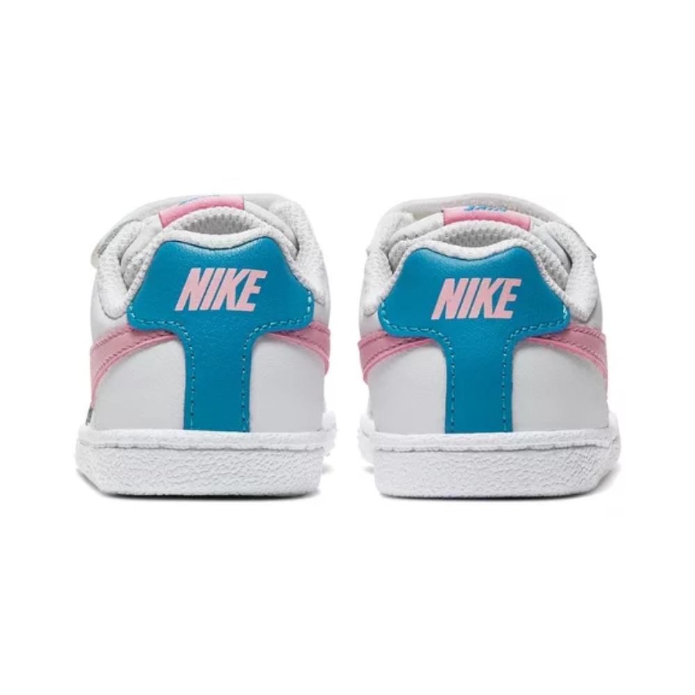 Tenis Nike de Bebe Court Royale (TDV) Blanco-Rosa de Niñas 833537-110.