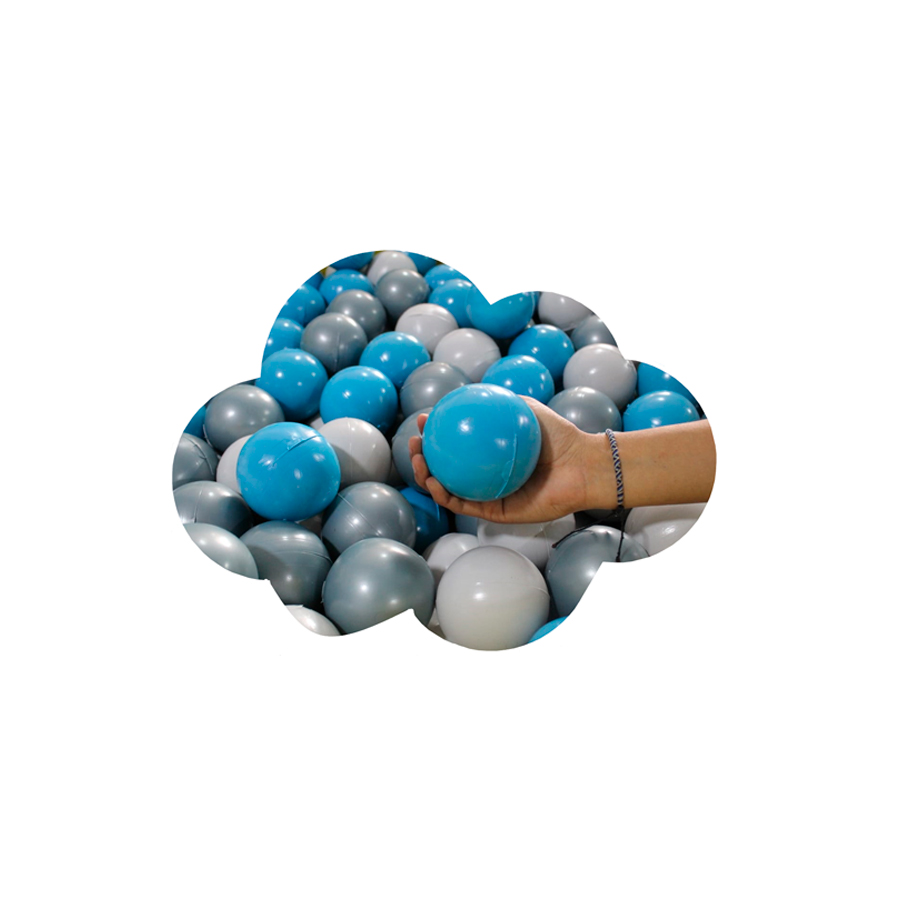 Pelotas Para Alberca 50 pzs. Combinación Azul Pastel 