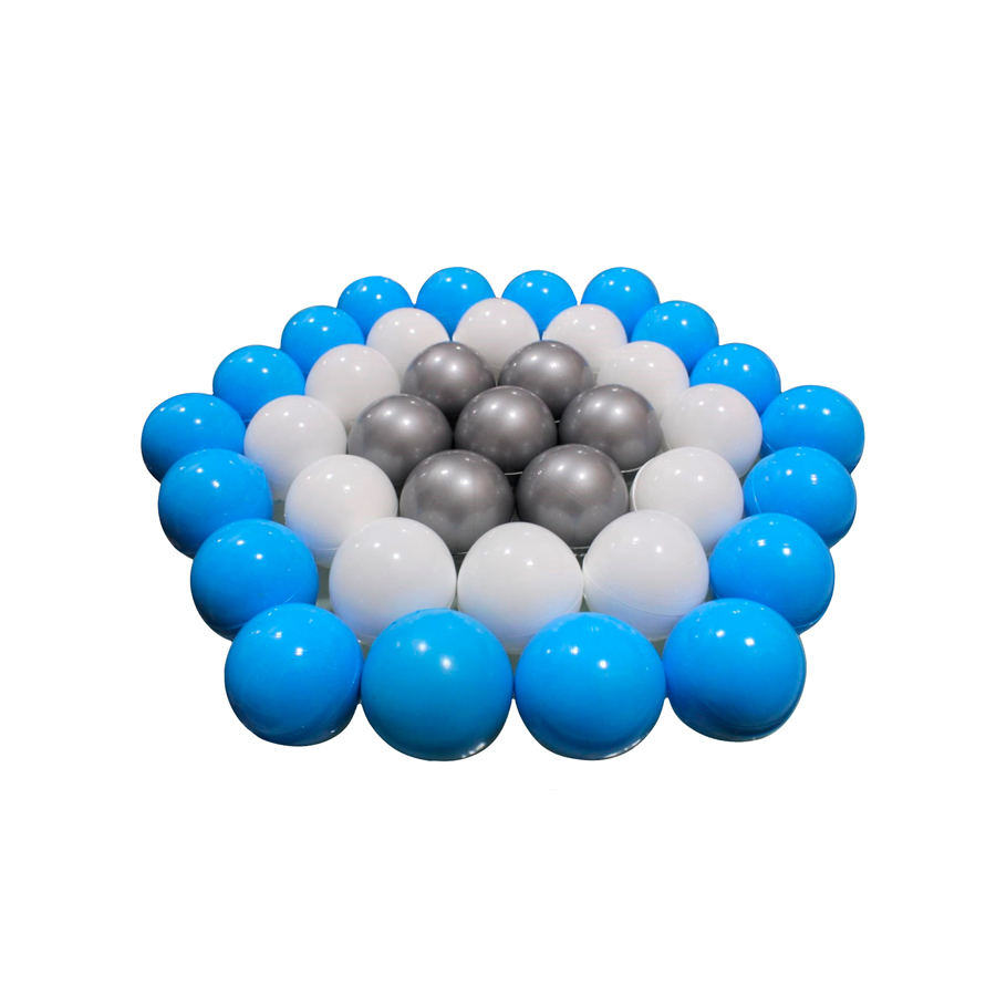 Pelotas Para Alberca 50 pzs. Combinación Azul Pastel 