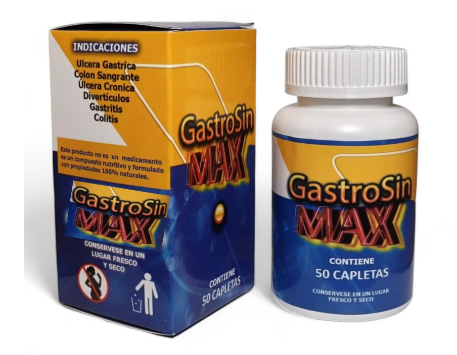 GastroSin Max 50 Cap Auxiliar en problemas digestivos