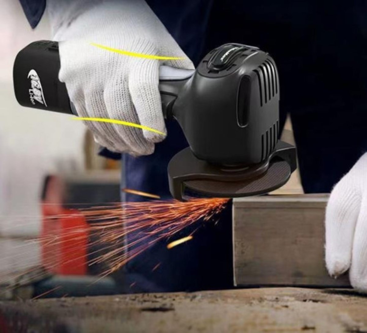"Amoladora Angular Pequeña Inalámbrica De 16.8v 75mm 30000rpm Rojo "