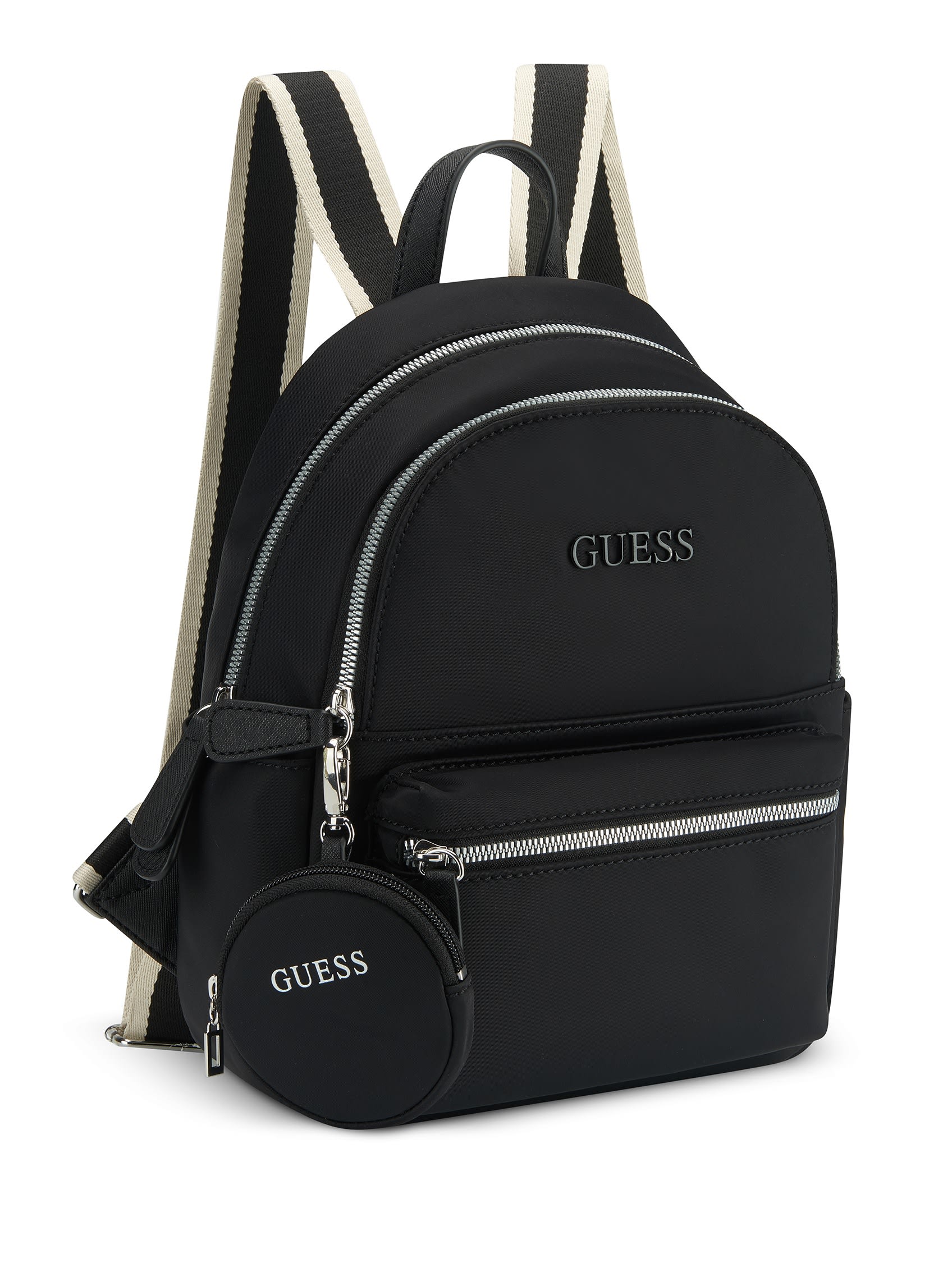 Bolso Backpack Negro Guess Factory Para Mujer Original