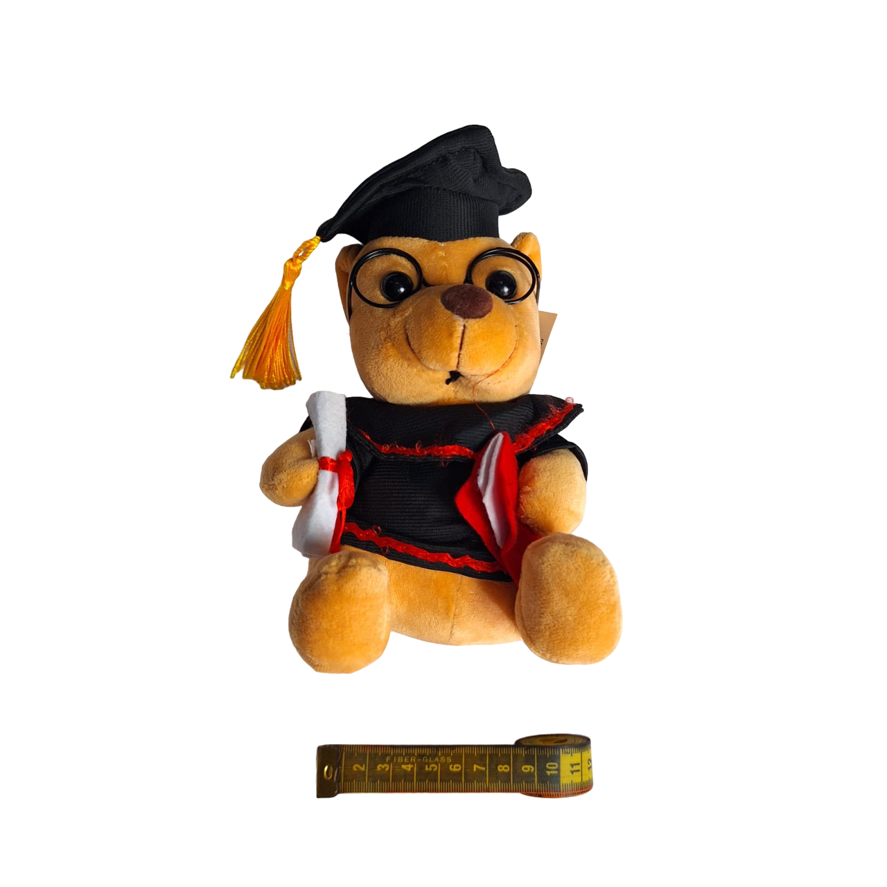 Regalo De Graduación Oso Peluche Graduado Tamaño Pequeño Color Naranja Claro