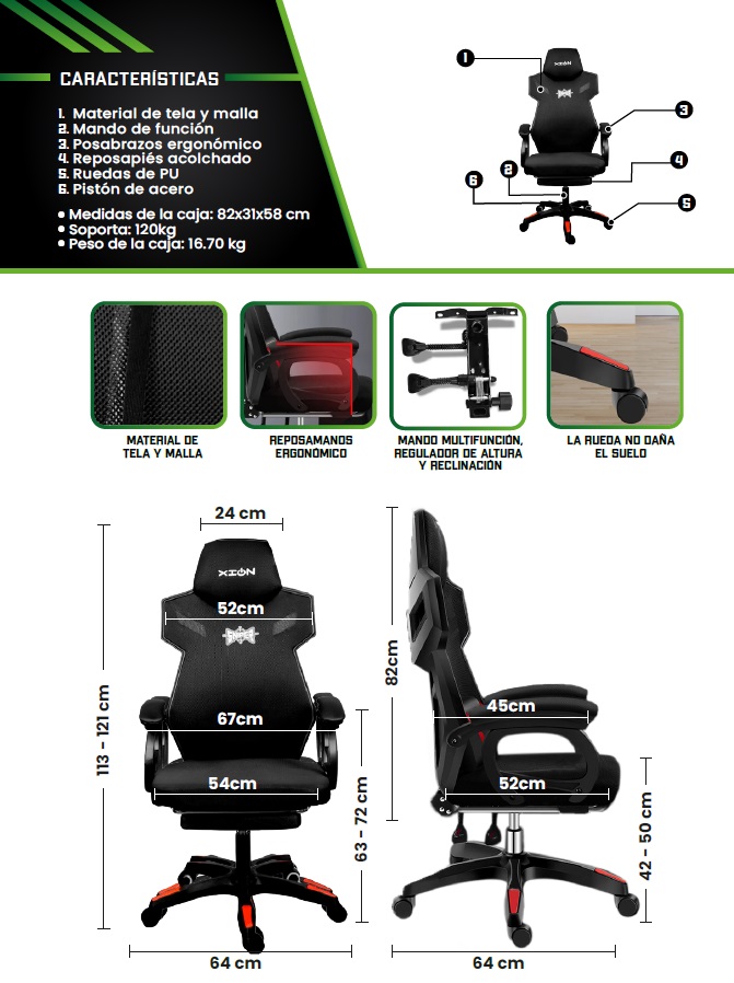 Silla Gamer Ergonomica