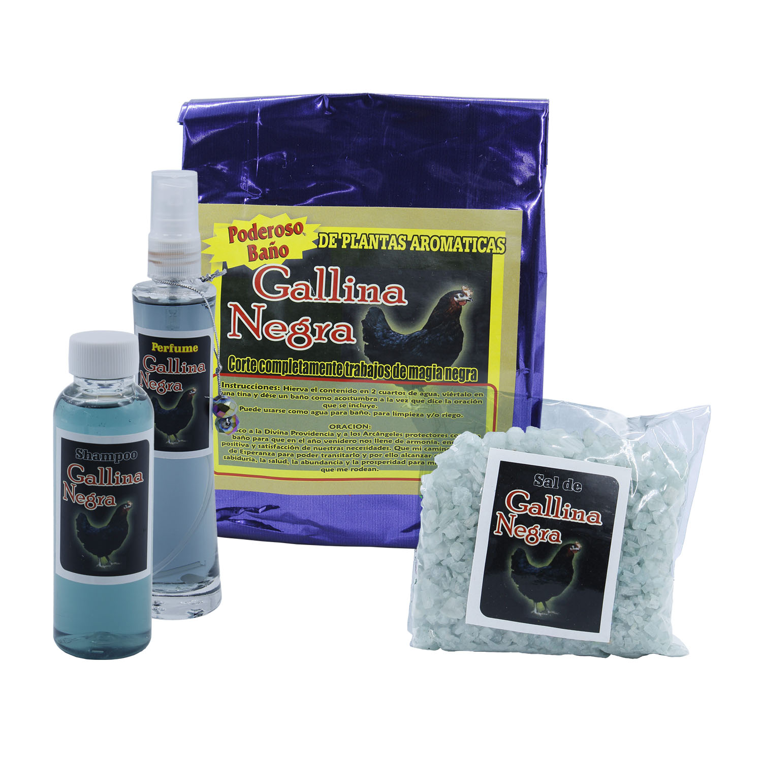 Poderoso baño de plantas Gallina Negra quita trabajo