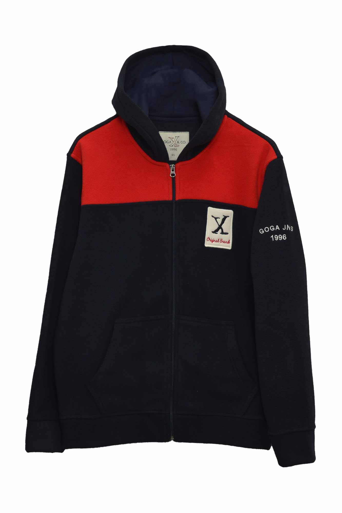 Sudadera Polar Hombre Marca Goga Abierta con Capucha y Cierre