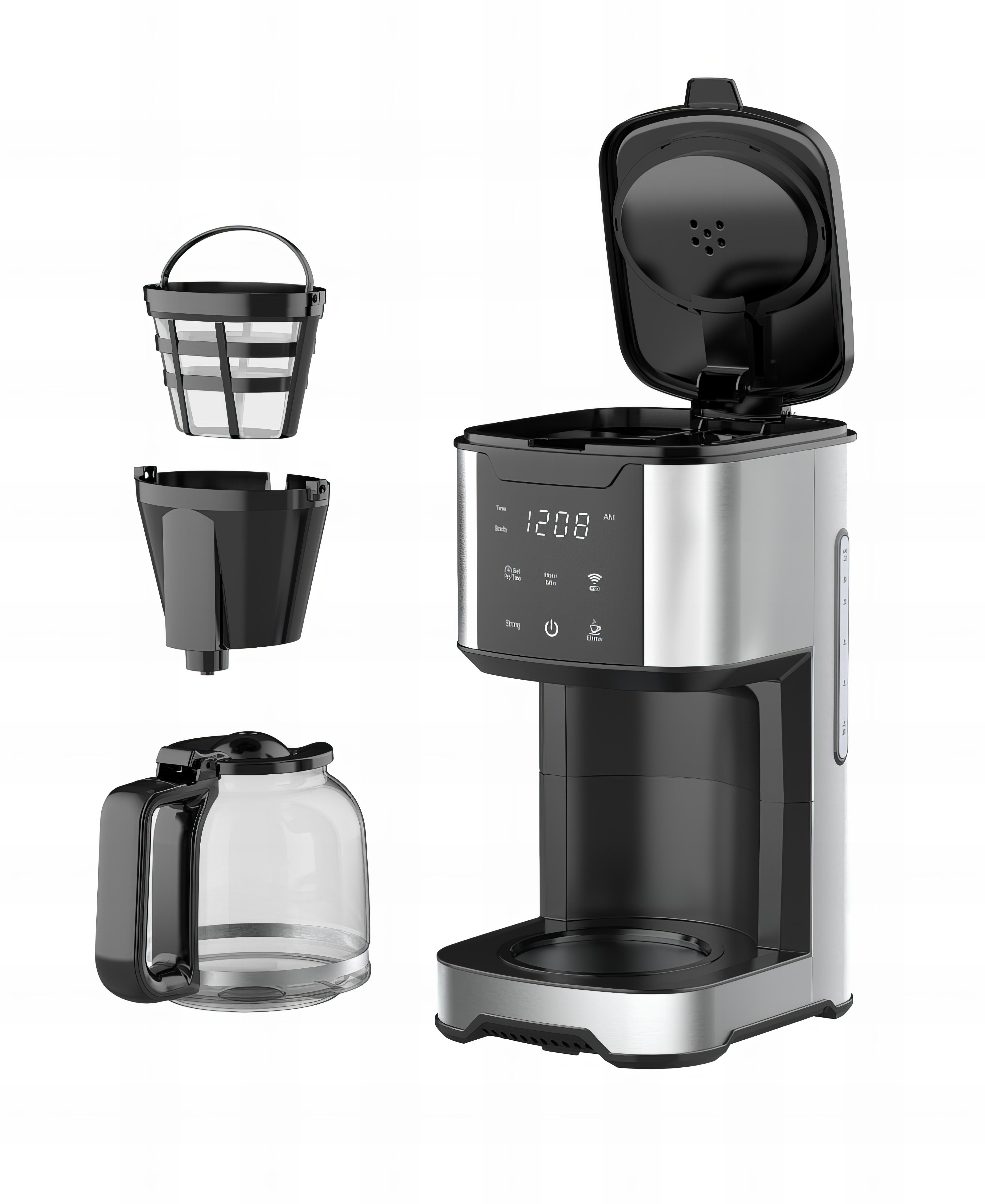 Cafetera Wifi Inteligente Smart Digital 12 Tazas Pink Garlic.