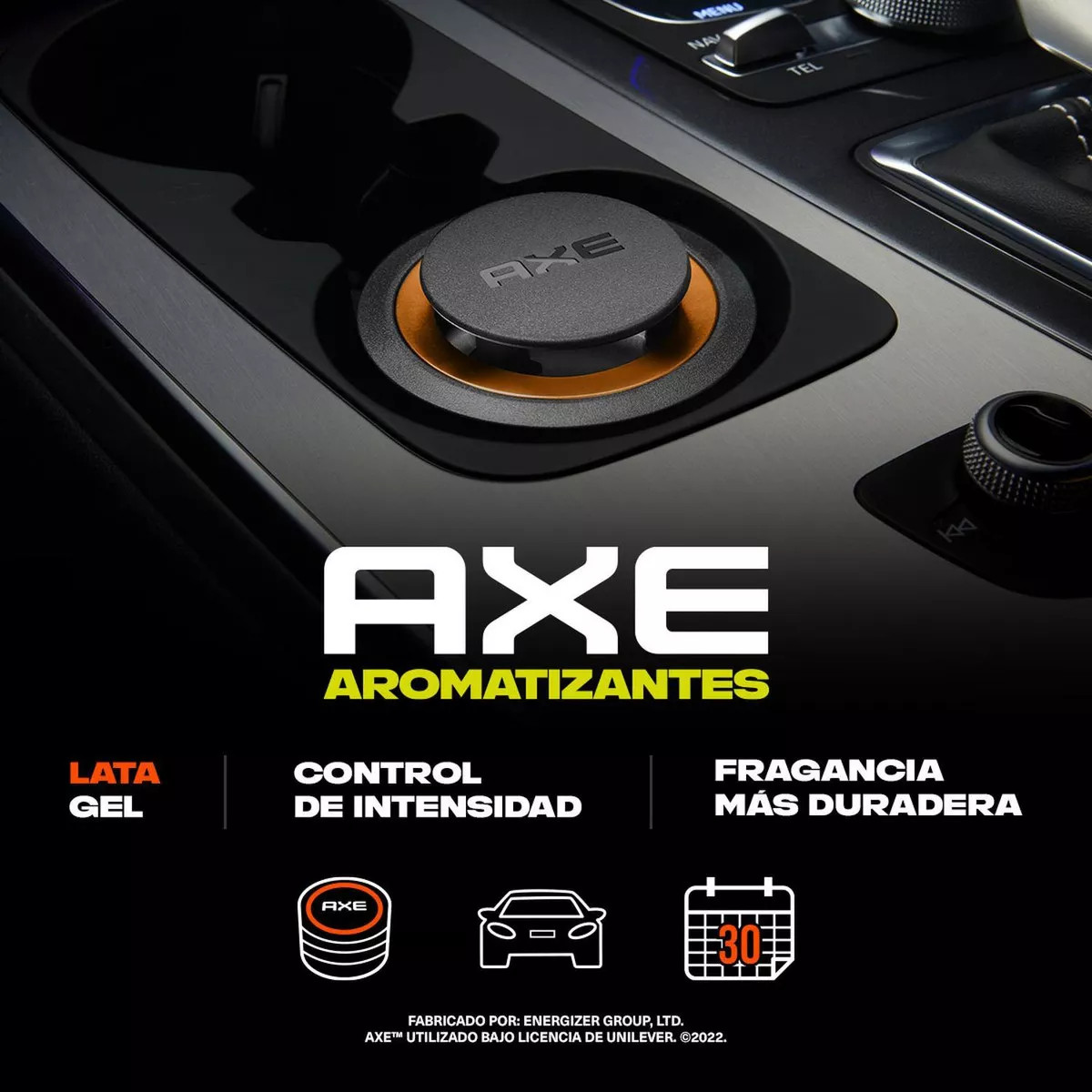 Aromatizante Auto AXE GEL Dark Temptation Chocolate Obscuro.