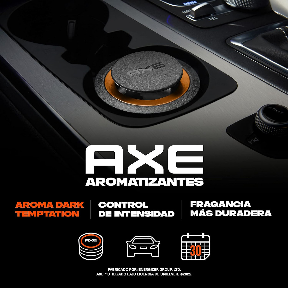 Aromatizante Auto AXE GEL Dark Temptation Chocolate Obscuro.