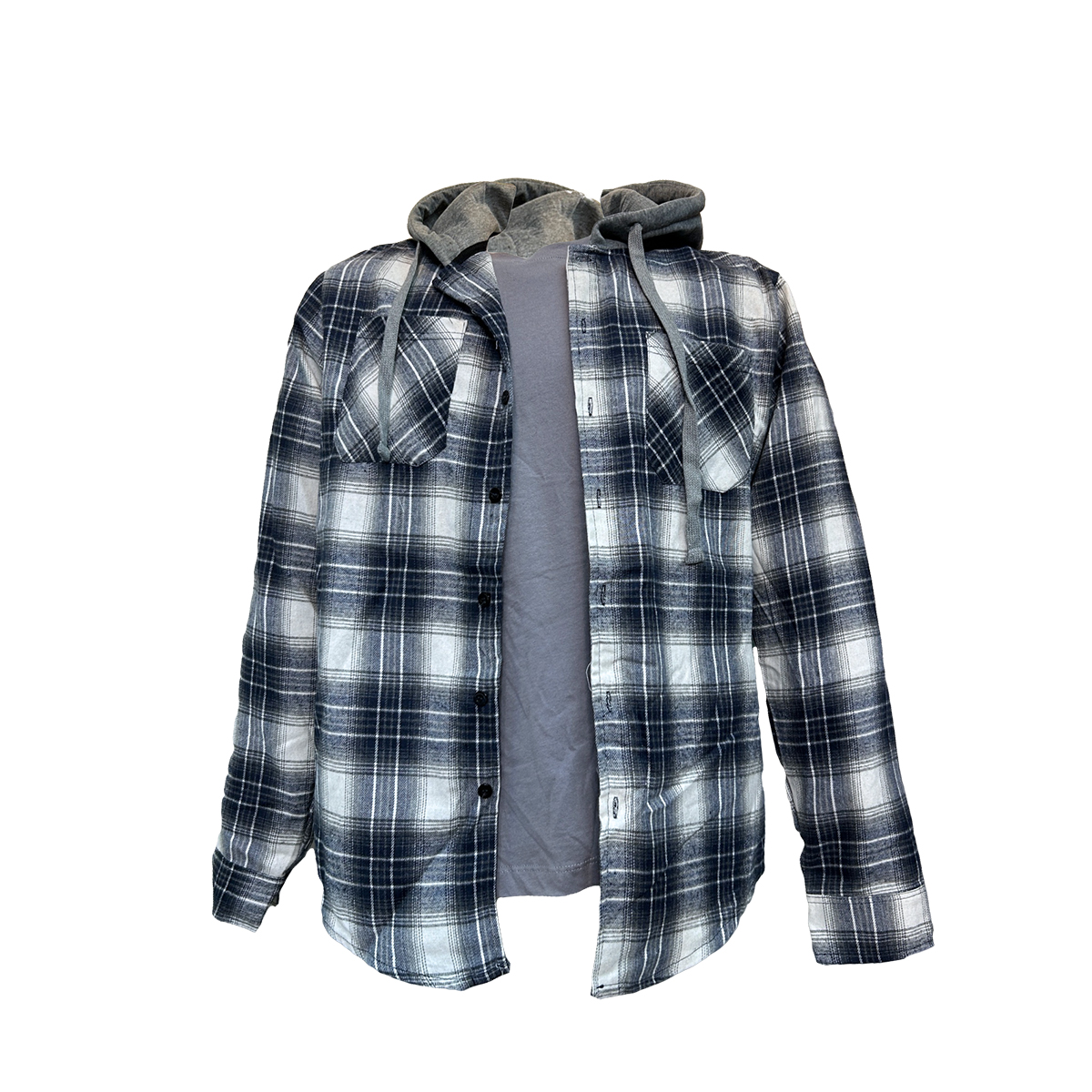 Sobrecamisa a cuadros con gorro