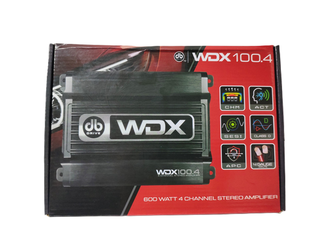 Amplificador Mini 4 Canales DB Drive Wdx100.4 600W Clase D.